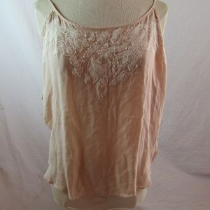 Haute Hippie Blush Silk Top Sz M EUC